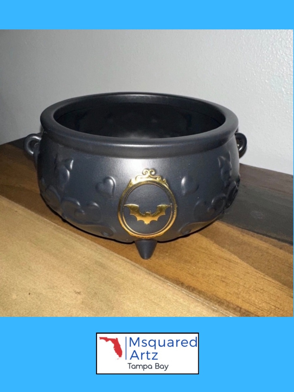 Bath & Body Works Halloween Bat Cauldron Body Care Holder Pedestal Decor New